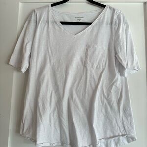 Eileen Fisher Cream Short-Sleeve Crew Tee